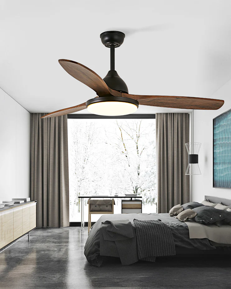 WOMO 3 Wood Blade Ceiling Fan Lamp - WM5242 - Image 5