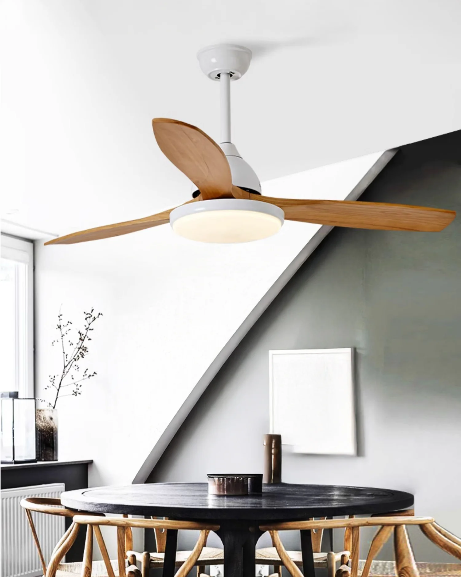 WOMO 3 Wood Blade Ceiling Fan Lamp - WM5242 - Image 6