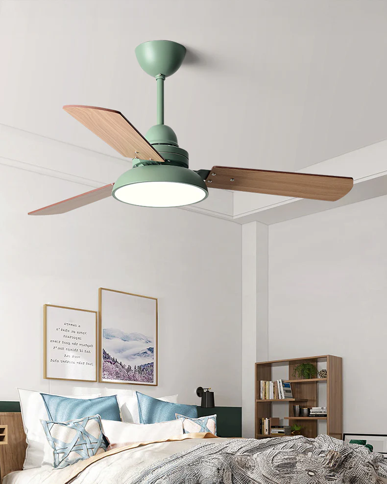 WOMO 3 Wood Blade Ceiling Fan Lamp - WM5269 - Image 4