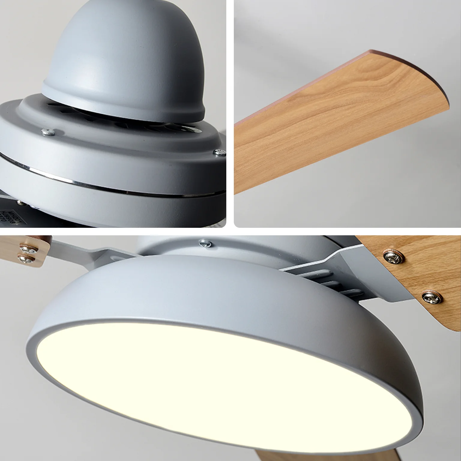 WOMO 3 Wood Blade Ceiling Fan Lamp - WM5269 - Image 6