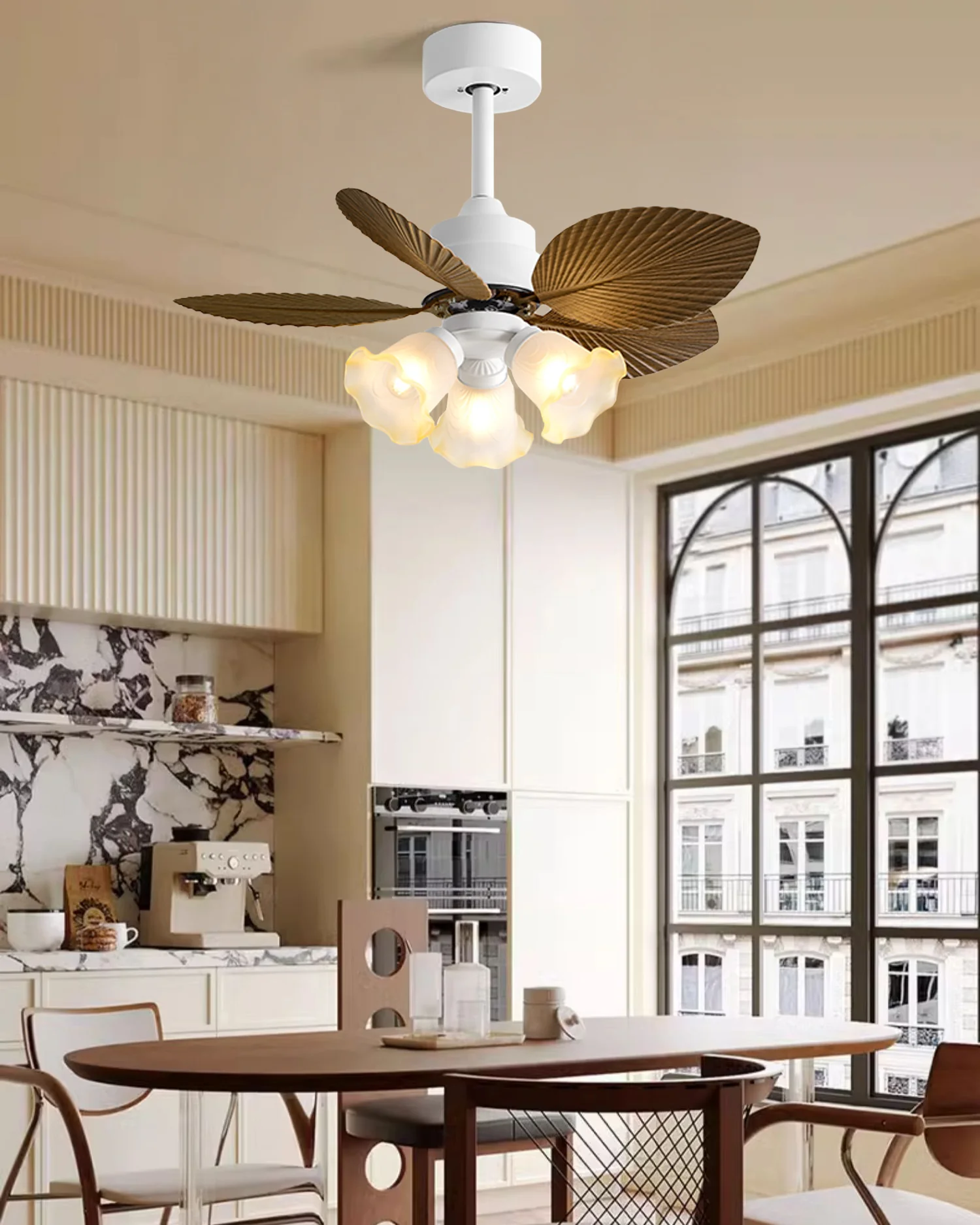 WOMO 32 Inch Flower Ceiling Fan Lamp - WM5282a - Image 5