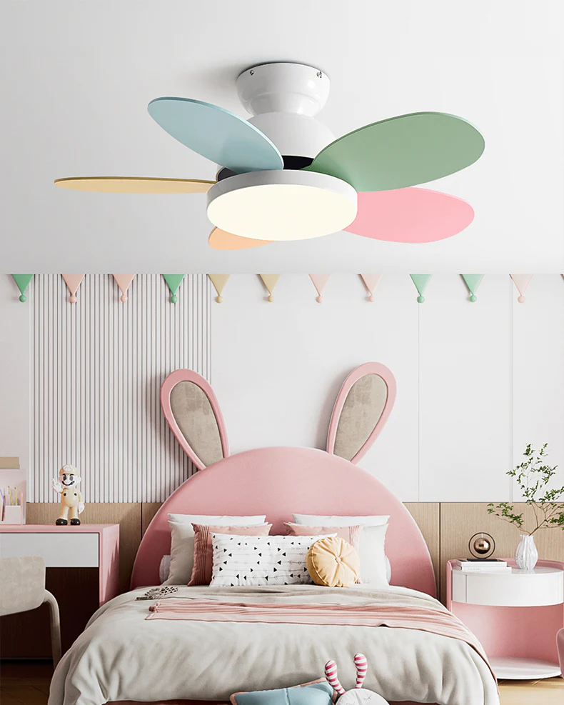WOMO 36 Inch Children Low Profile Ceiling Fan Lamp-WM5225 - Image 2