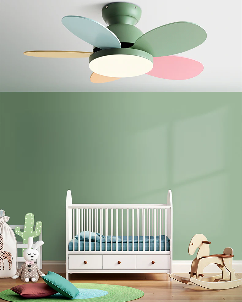 WOMO 36 Inch Children Low Profile Ceiling Fan Lamp-WM5225 - Image 3