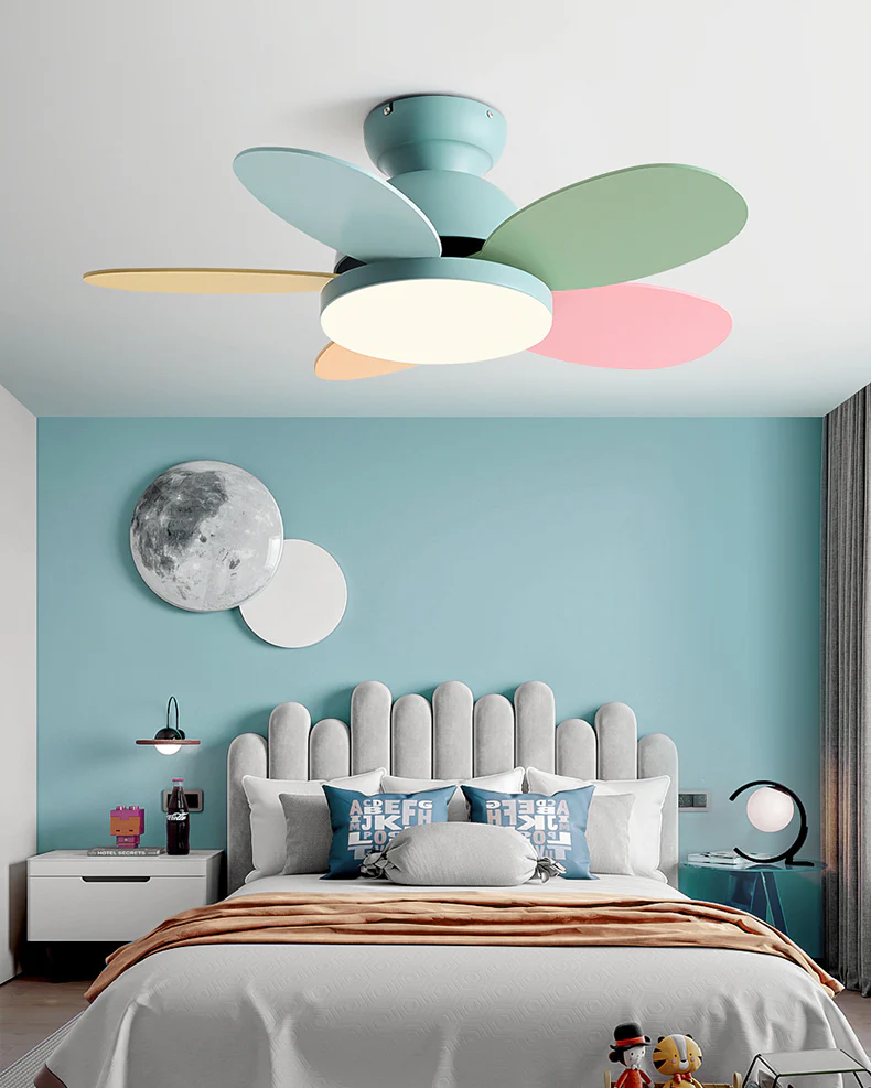 WOMO 36 Inch Children Low Profile Ceiling Fan Lamp-WM5225 - Image 9