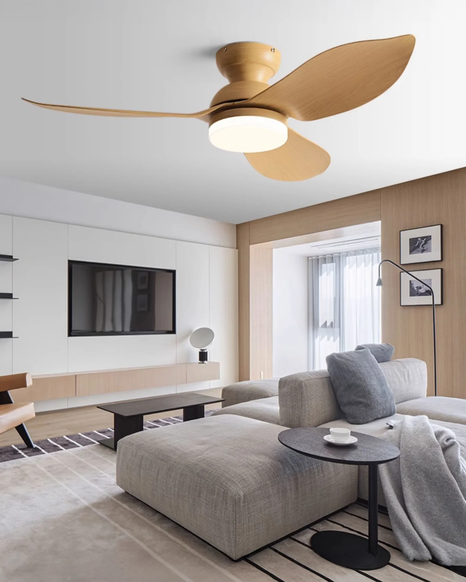 WOMO 38 Inch Low Profile Ceiling Fan Lamp-WM5219 - Image 2