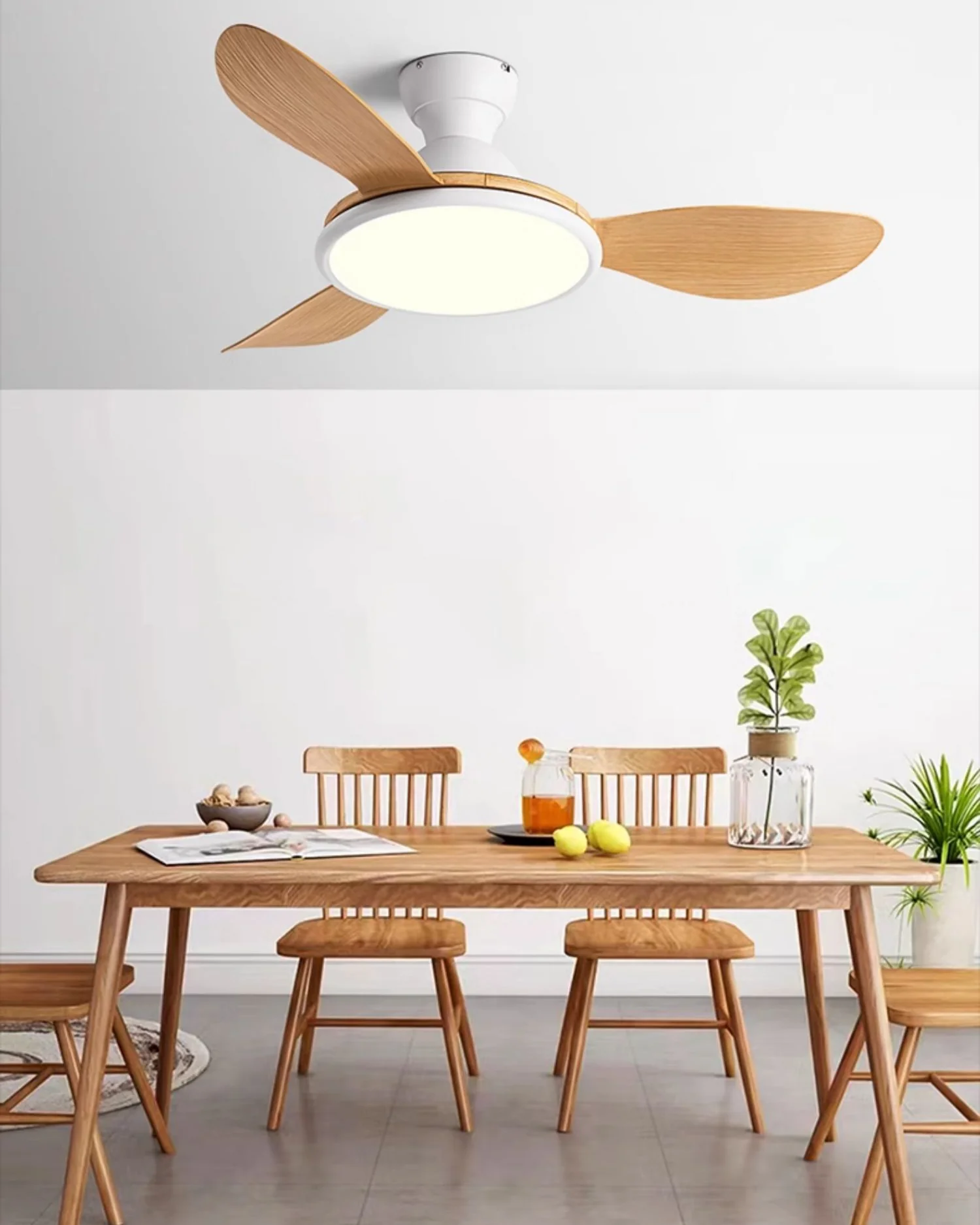 WOMO 42" Low Profile Ceiling Fan with Bright Light - WM5156 - Image 4