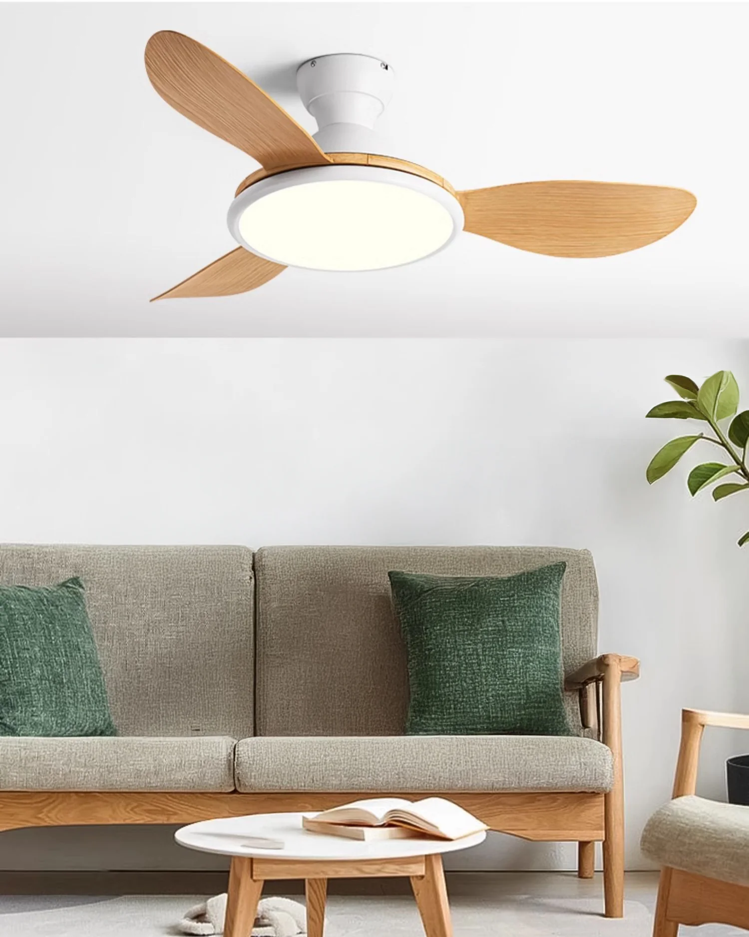 WOMO 42" Low Profile Ceiling Fan with Bright Light - WM5156 - Image 9