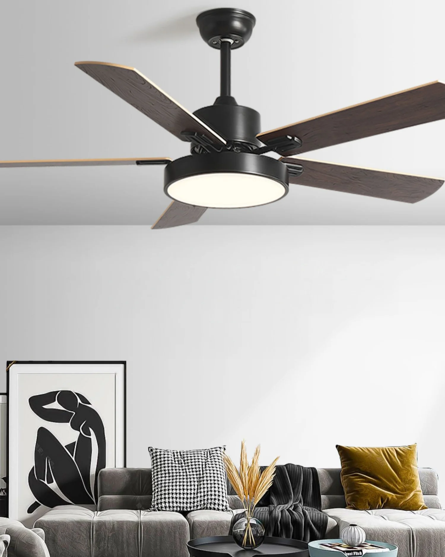 WOMO 5 Blade Ceiling Fan Lamp - WM5177 - Image 3