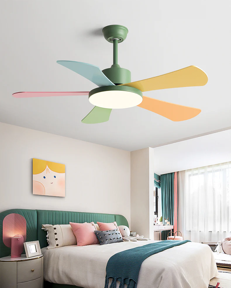WOMO 5 Blade Children Ceiling Fan Lamp-WM5211 - Image 12