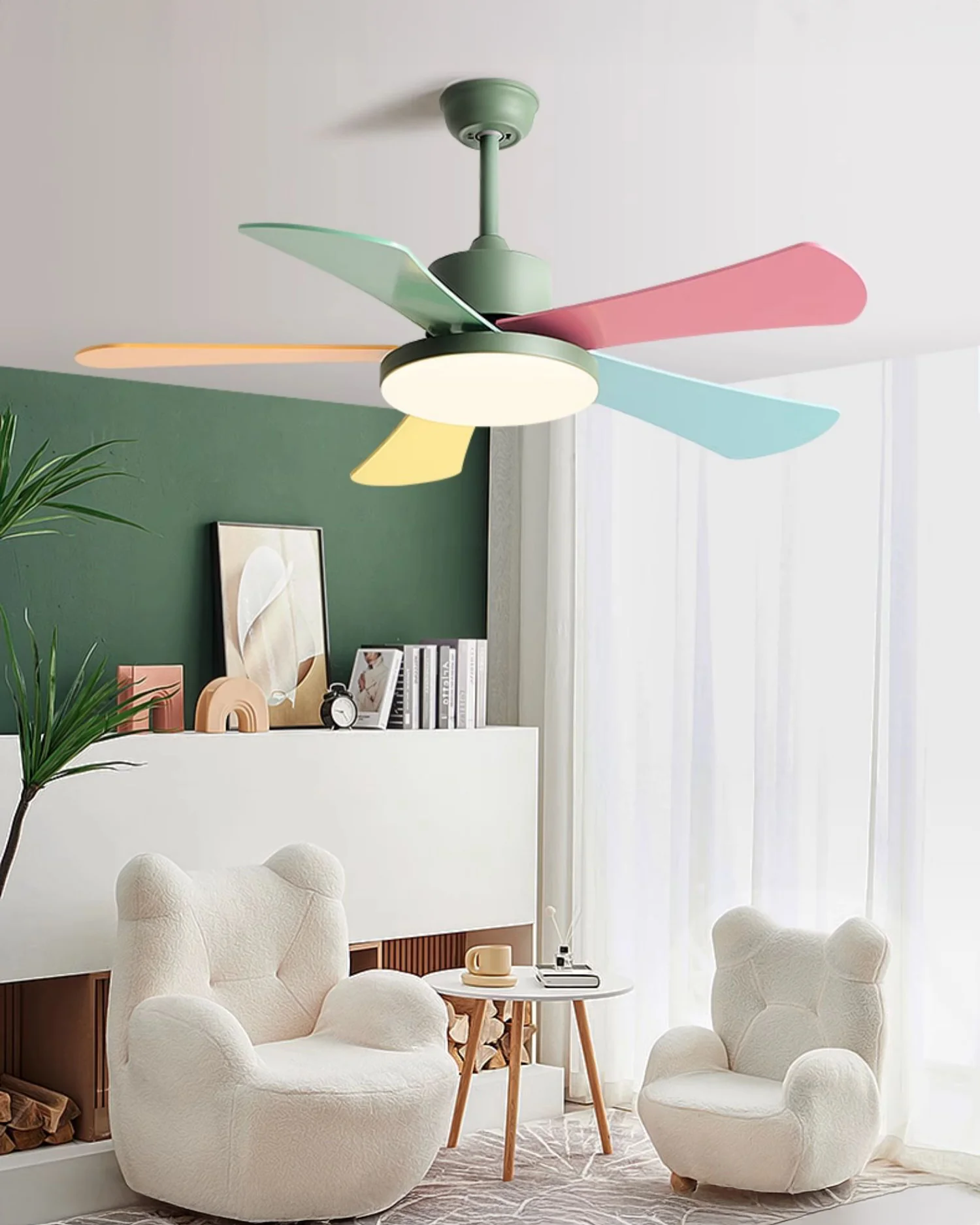 WOMO 5 Blade Children Ceiling Fan Lamp-WM5211 - Image 2