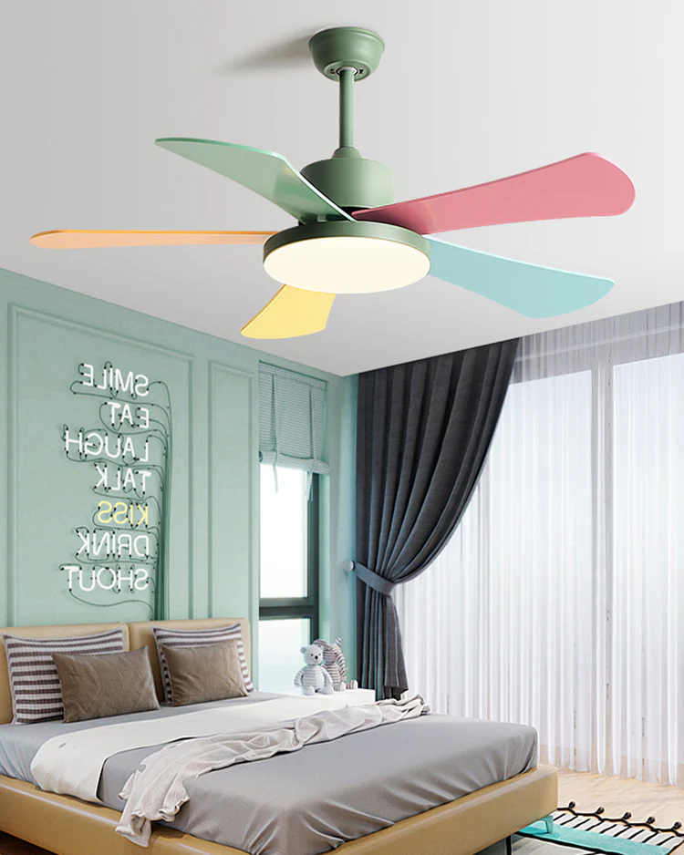 WOMO 5 Blade Children Ceiling Fan Lamp-WM5211 - Image 3