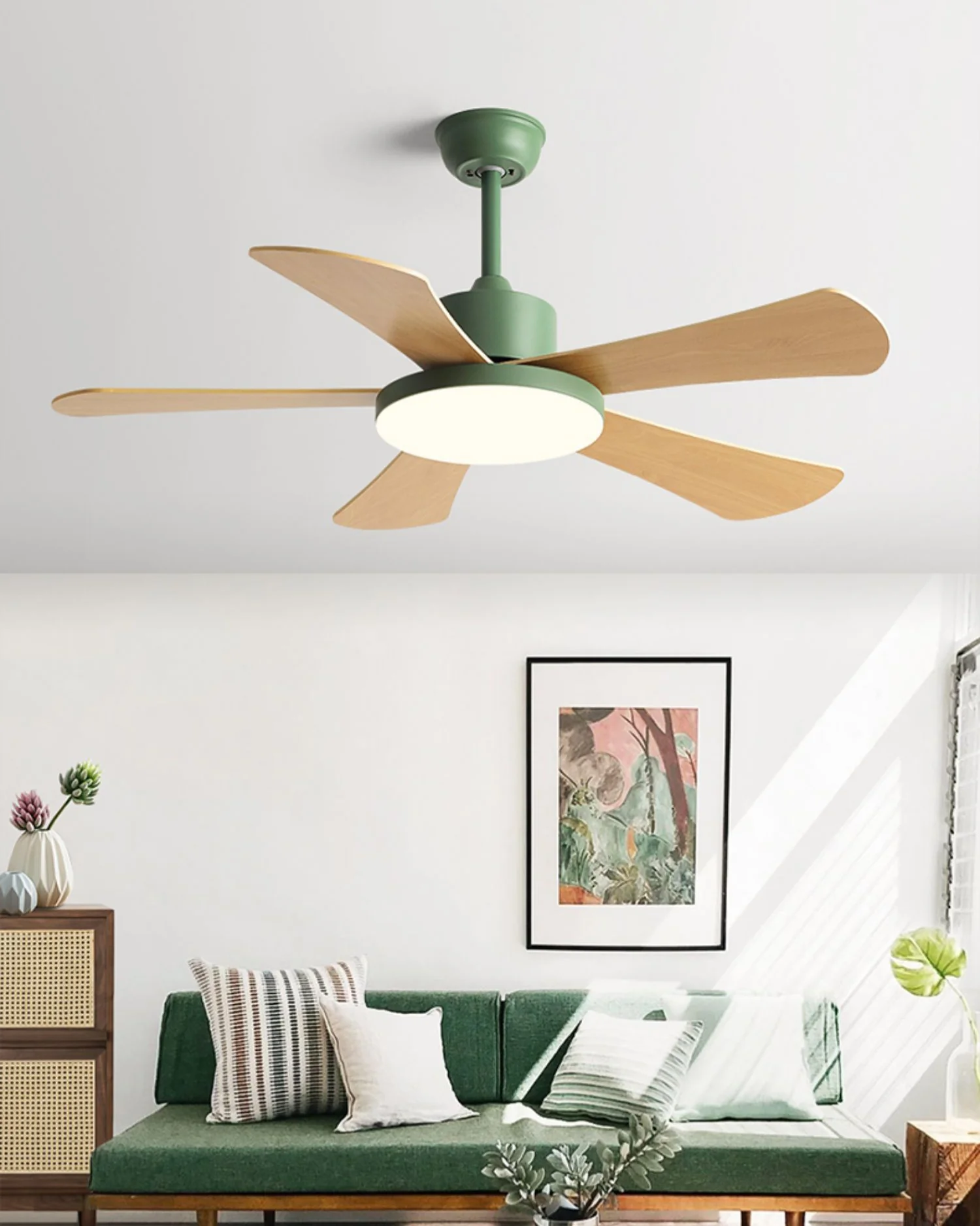 WOMO 5 Blade Children Ceiling Fan Lamp-WM5211 - Image 4
