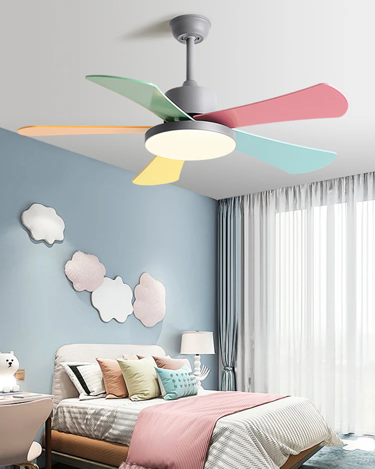 WOMO 5 Blade Children Ceiling Fan Lamp-WM5211 - Image 5