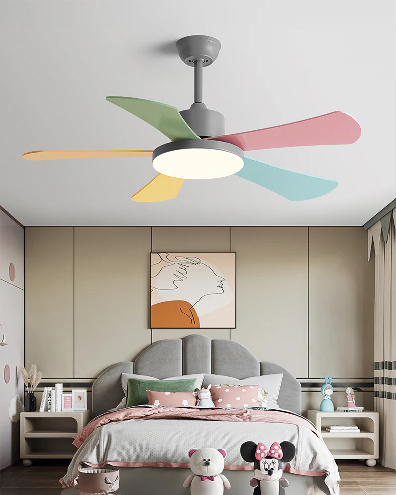 WOMO 5 Blade Children Ceiling Fan Lamp-WM5211 - Image 6