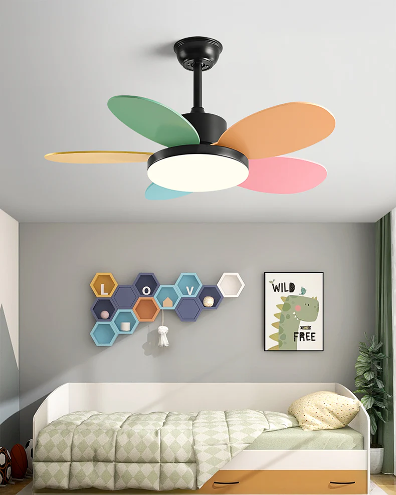WOMO 5 Blade Children Ceiling Fan Lamp - WM5235 - Image 10