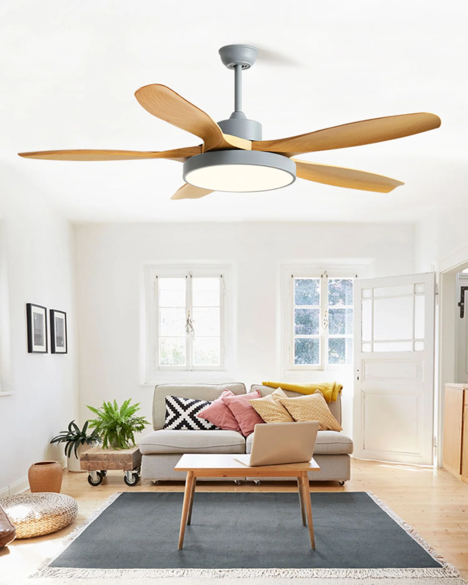 WOMO 5 Blade Large Ceiling Fan Lamp - WM5188 - Image 11