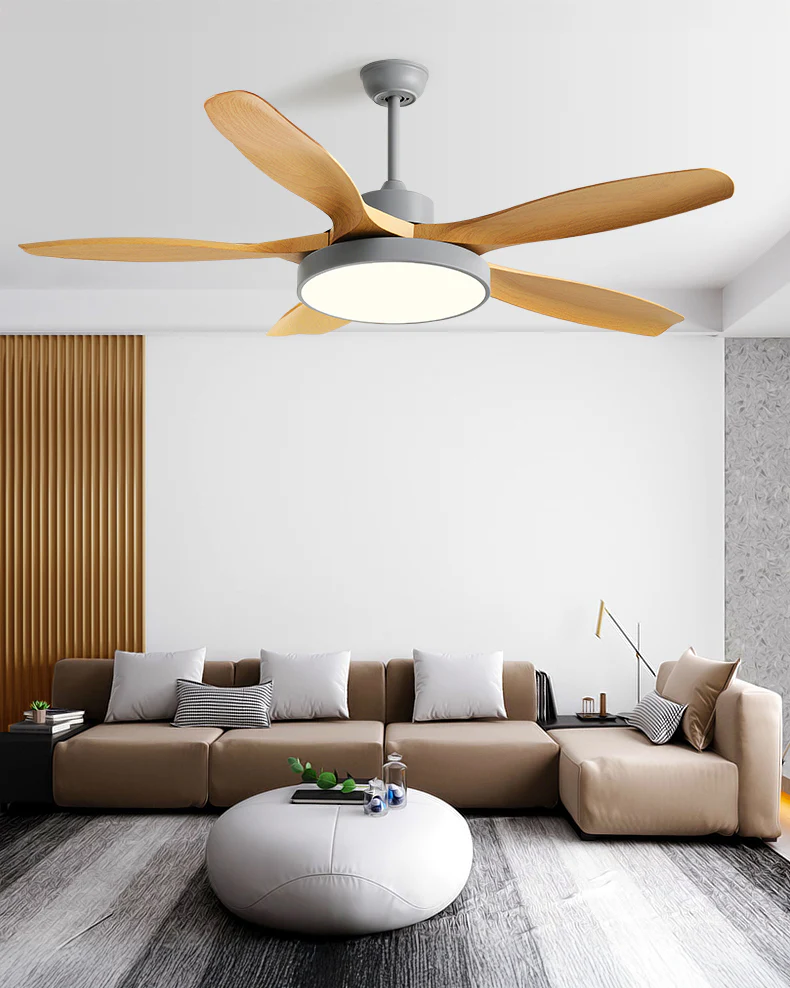 WOMO 5 Blade Large Ceiling Fan Lamp - WM5188 - Image 2