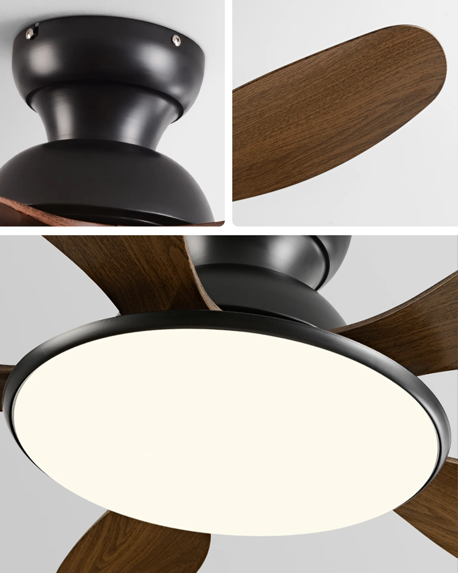 WOMO 5 Blade Low Profile Ceiling Fan Lamp - WM5194 - Image 13
