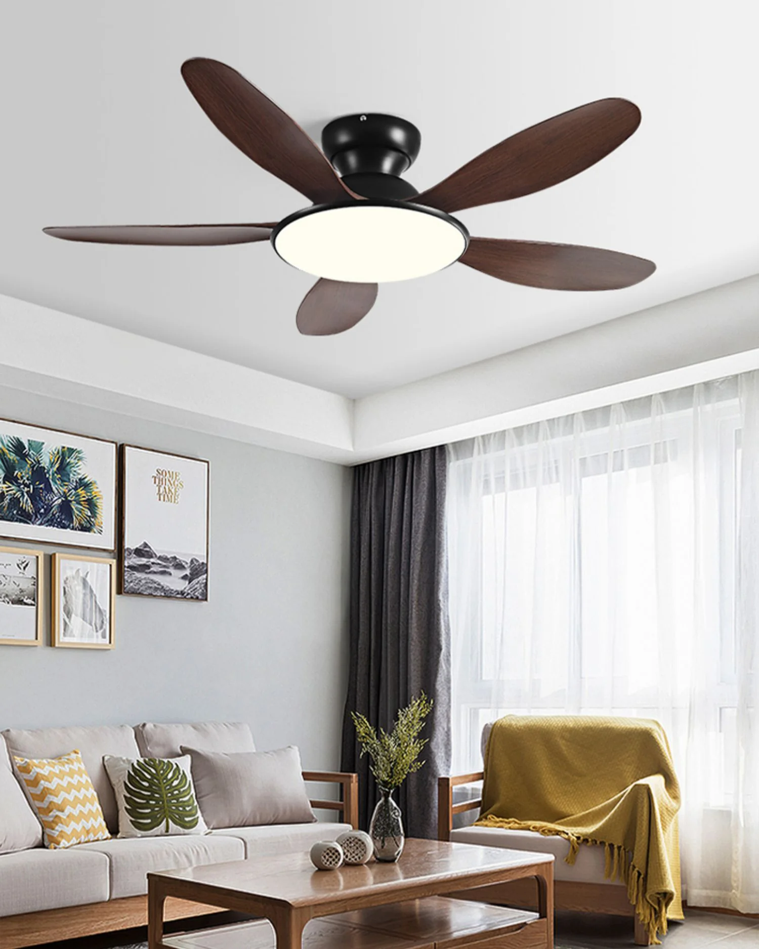 WOMO 5 Blade Low Profile Ceiling Fan Lamp - WM5194 - Image 4