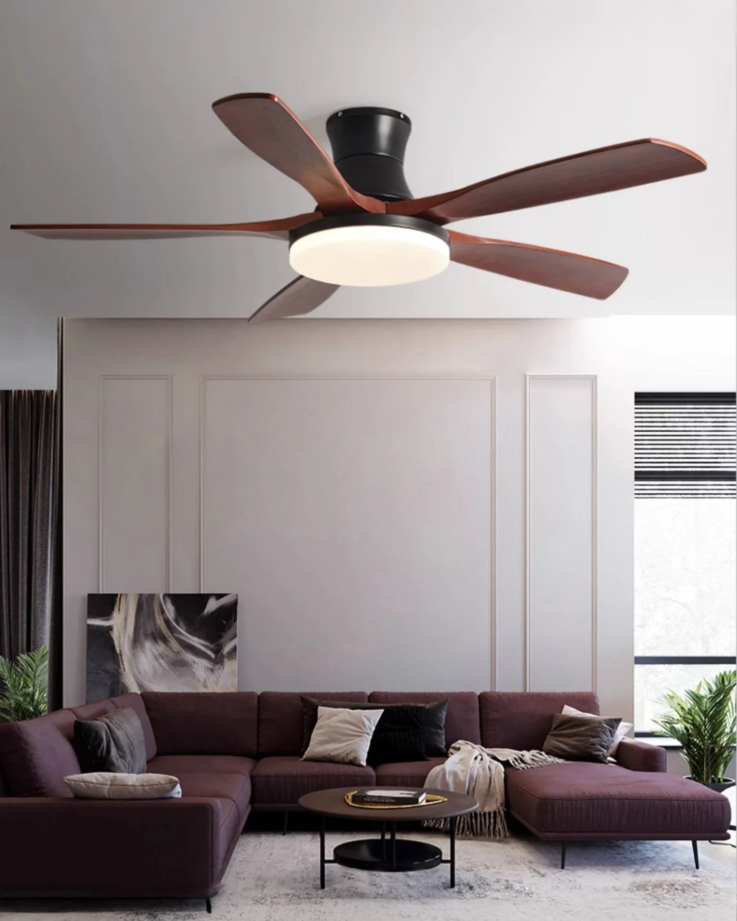 WOMO 5 Blade Low Profile Ceiling Fan Lamp - WM5208 - Image 13