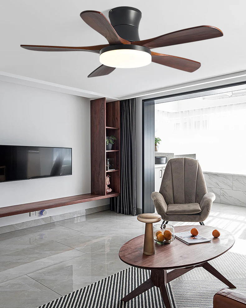 WOMO 5 Blade Low Profile Ceiling Fan Lamp - WM5208 - Image 3