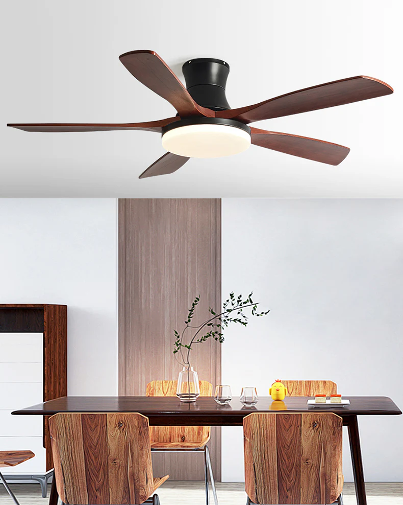WOMO 5 Blade Low Profile Ceiling Fan Lamp - WM5208 - Image 5