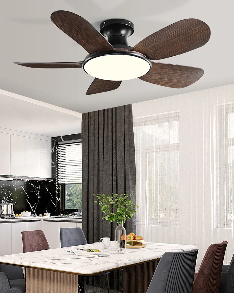 WOMO 5 Blade Low Profile Ceiling Fan Lamp-WM5226 - Image 5