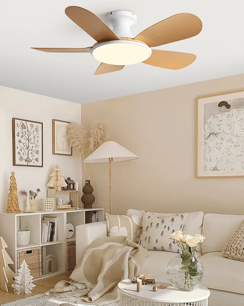 WOMO 5 Blade Low Profile Ceiling Fan Lamp-WM5226 - Image 7