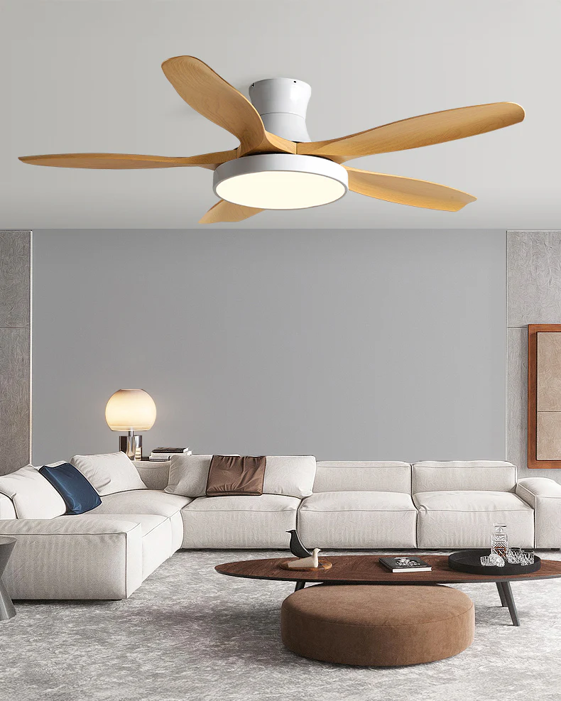 WOMO 5 Blade Low Profile Ceiling Fan Lamp - WM5245a - Image 5