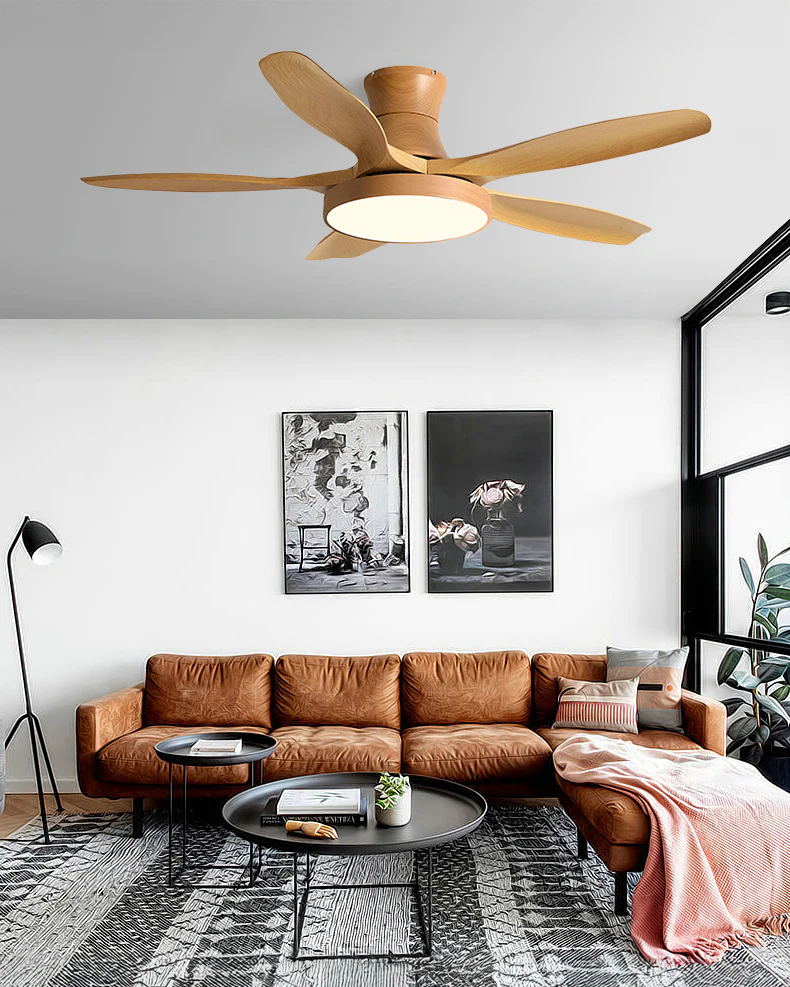 WOMO 5 Blade Low Profile Ceiling Fan Lamp - WM5245a - Image 8