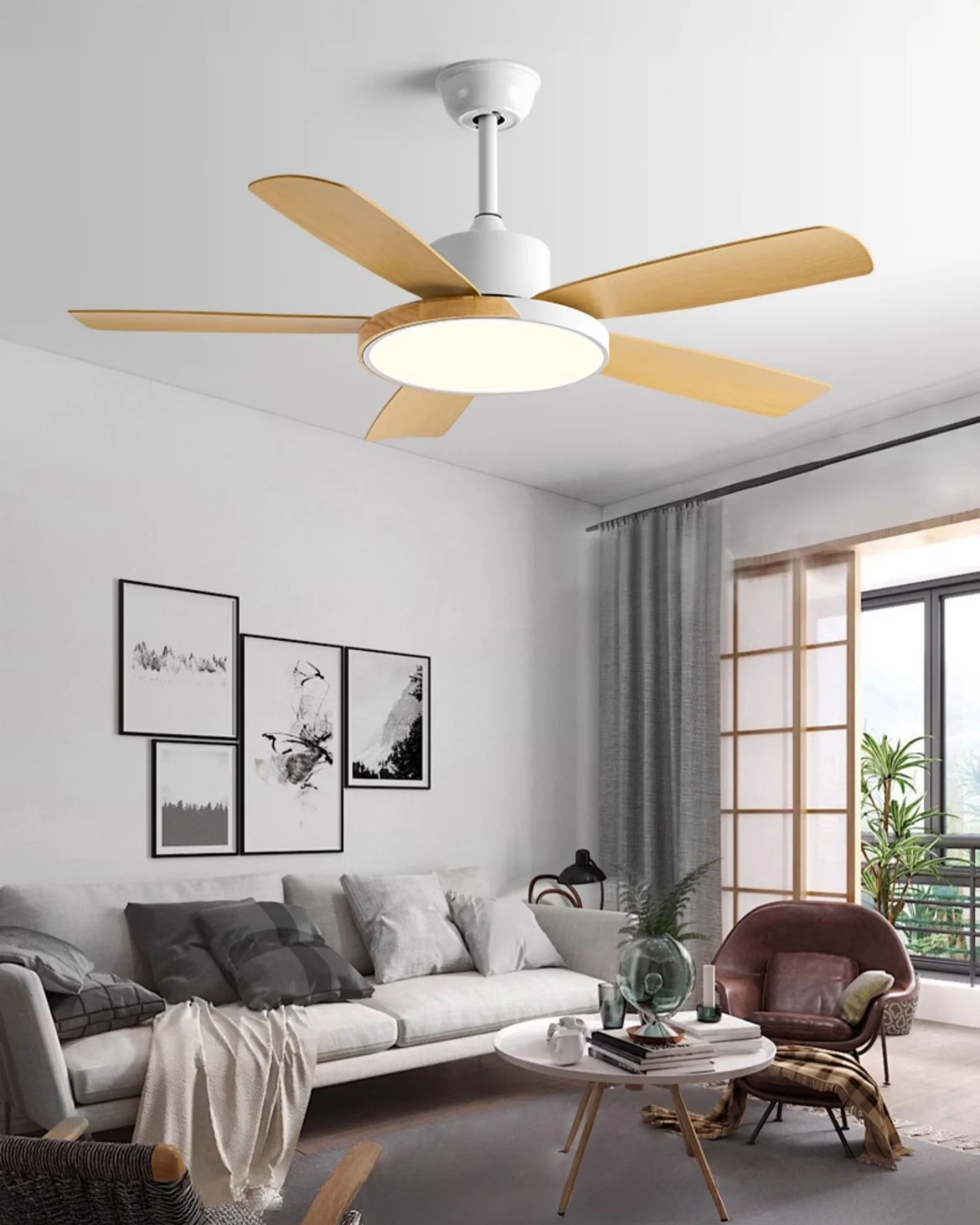 WOMO 5 Blade Modern Ceiling Fan Lamp - WM5250 - Image 8