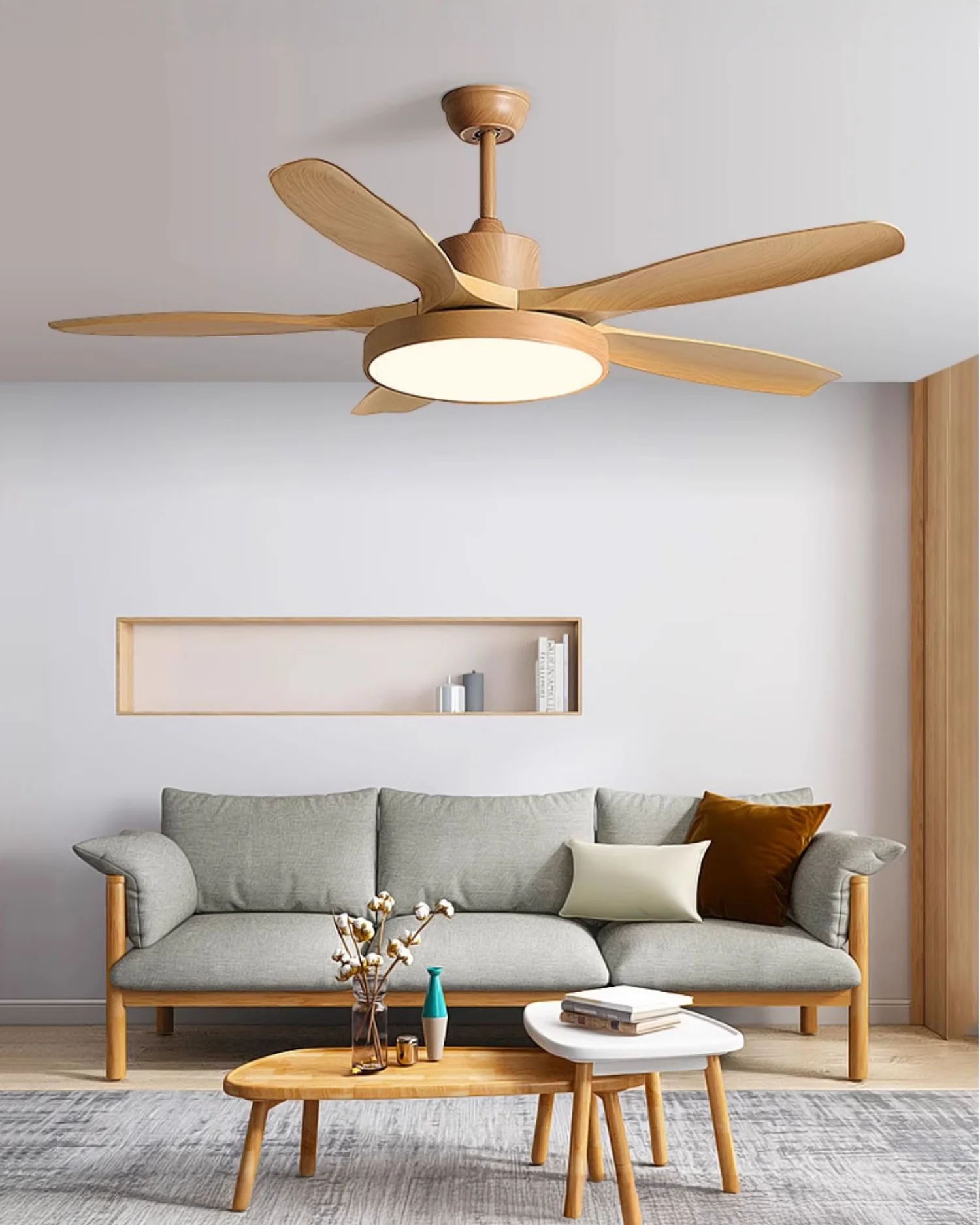 WOMO 52 inch Five Blade Ceiling Fan with Light - WM5167 - Image 8