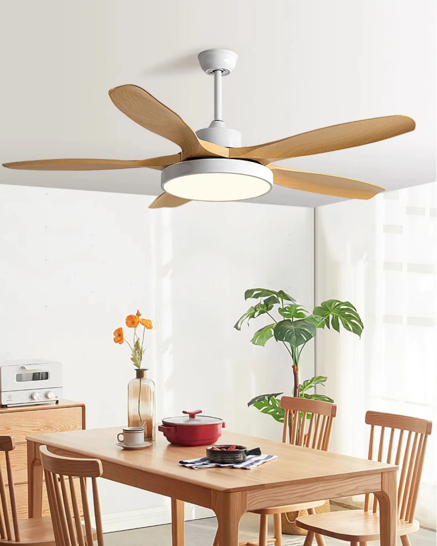 WOMO 52 inch Five Blade Ceiling Fan with Light - WM5167 - Image 9