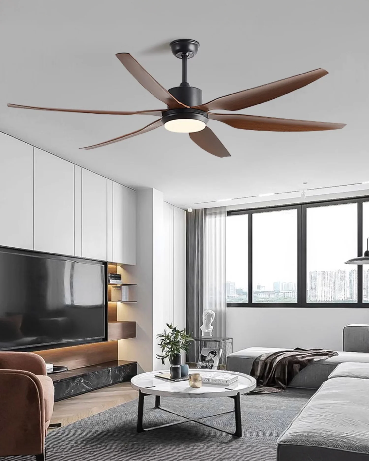 WOMO 6 Blade Large Ceiling Fan Lamp-WM5212 - Image 12