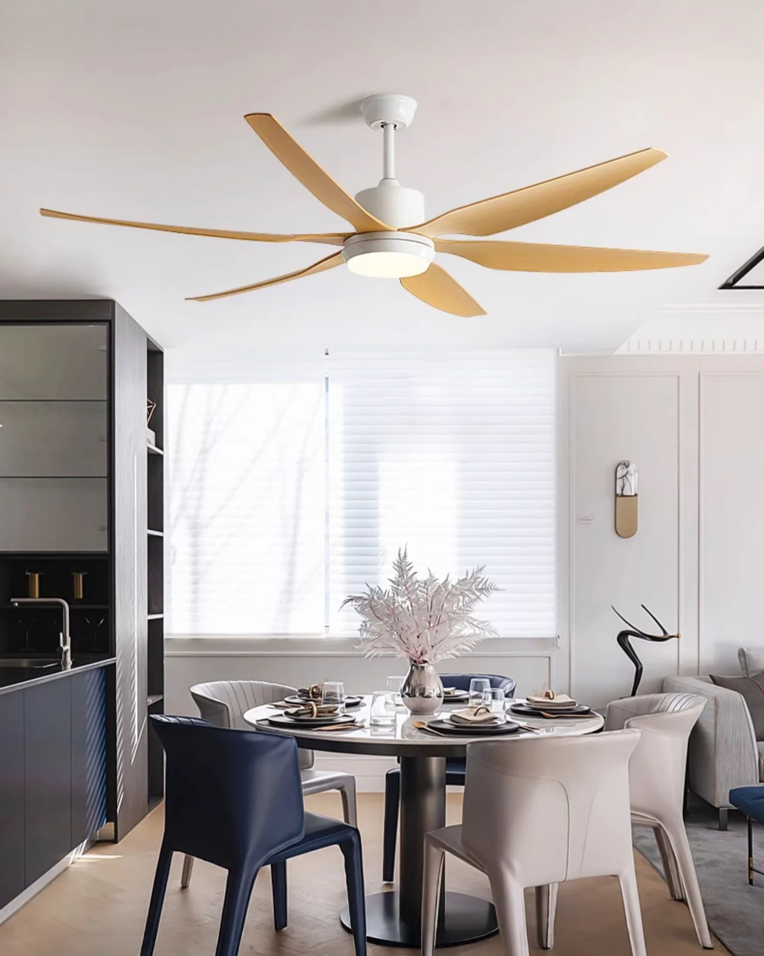 WOMO 6 Blade Large Ceiling Fan Lamp-WM5212 - Image 14