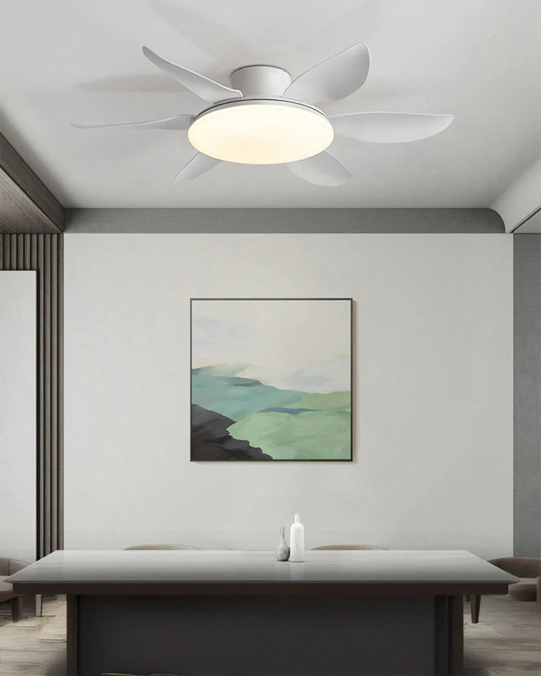 WOMO 6 Blade Low Profile Ceiling Fan with Bright Light - WM5191 - Image 3