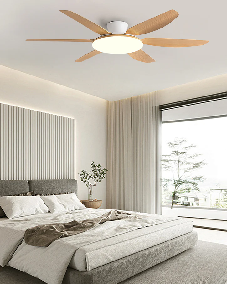 WOMO 6 Blade Low Profile Ceiling Fan with Bright Light - WM5191 - Image 6