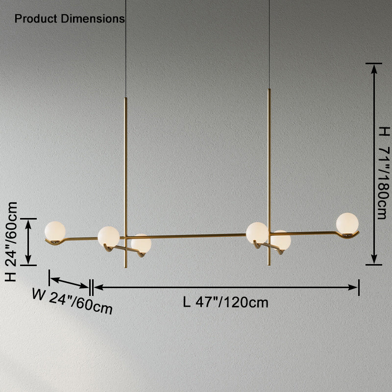 WOMO Adjustable Glass Ball Chandelier-WM2584 - Image 24