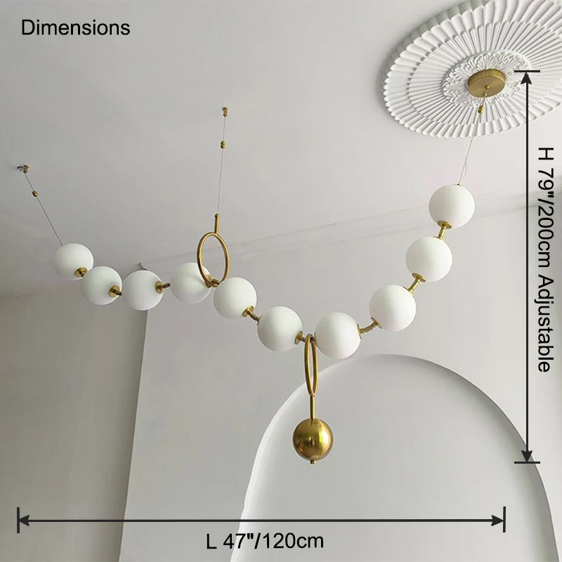 WOMO Adjustable Pearl Chandelier-WM2936 - Image 49