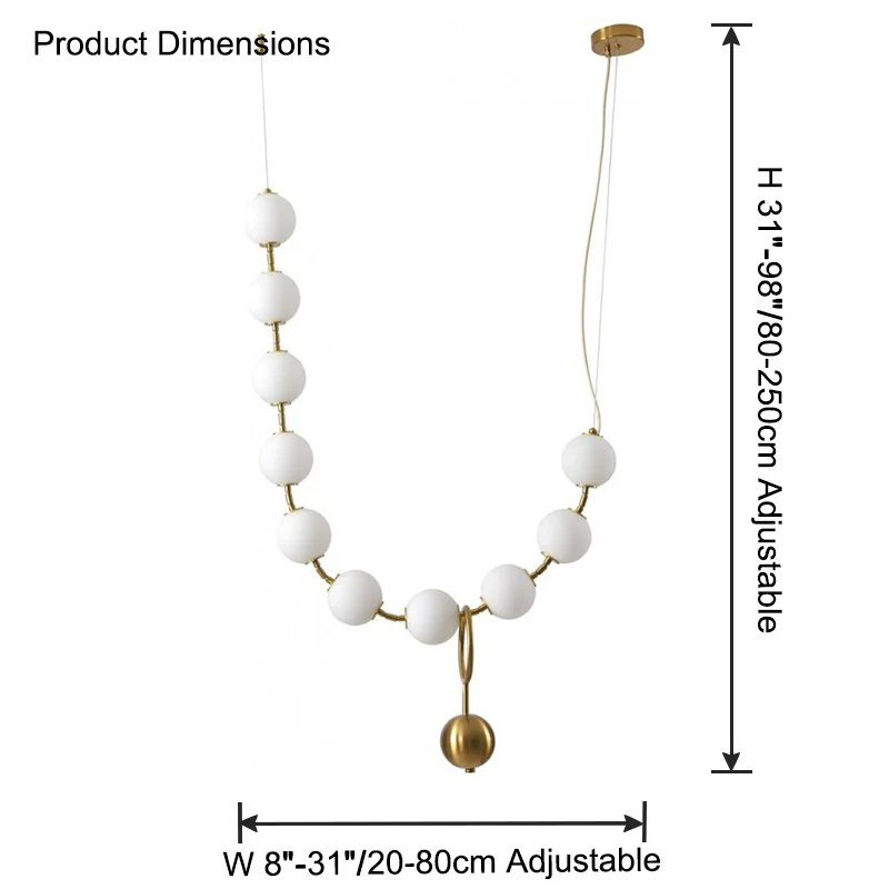 WOMO V-Pearl Adjustable Chandelier-WM2938 - Image 32