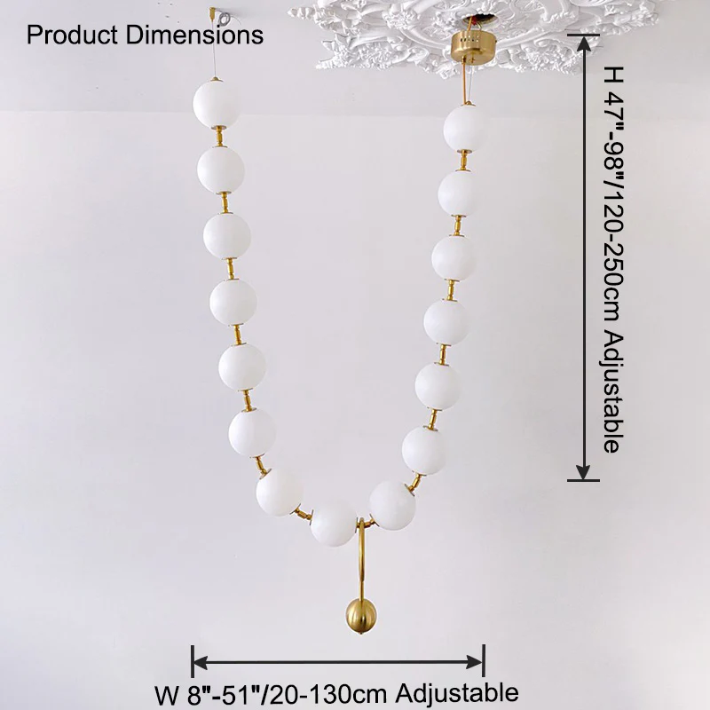 WOMO V-Pearl Adjustable Chandelier-WM2938 - Image 36