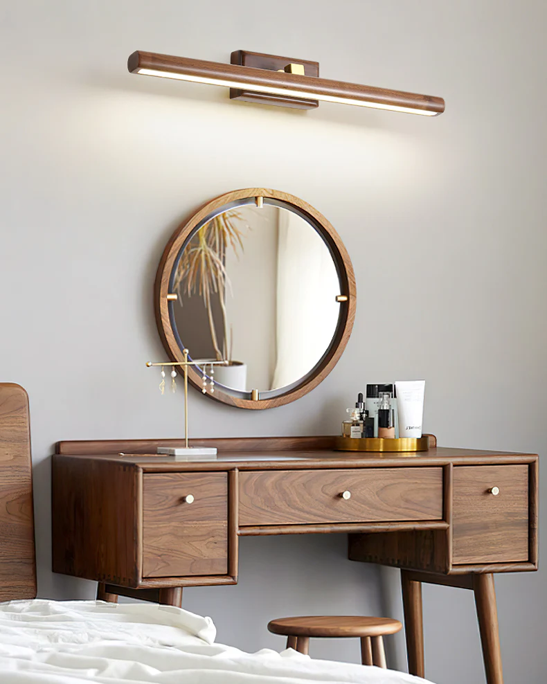WOMO Adjustable Walnut Linear Wall Sconce-WM6127 - Image 11