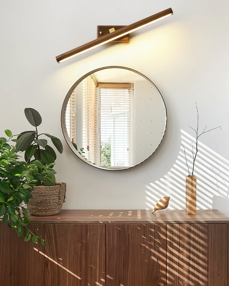 WOMO Adjustable Walnut Linear Wall Sconce-WM6127 - Image 12