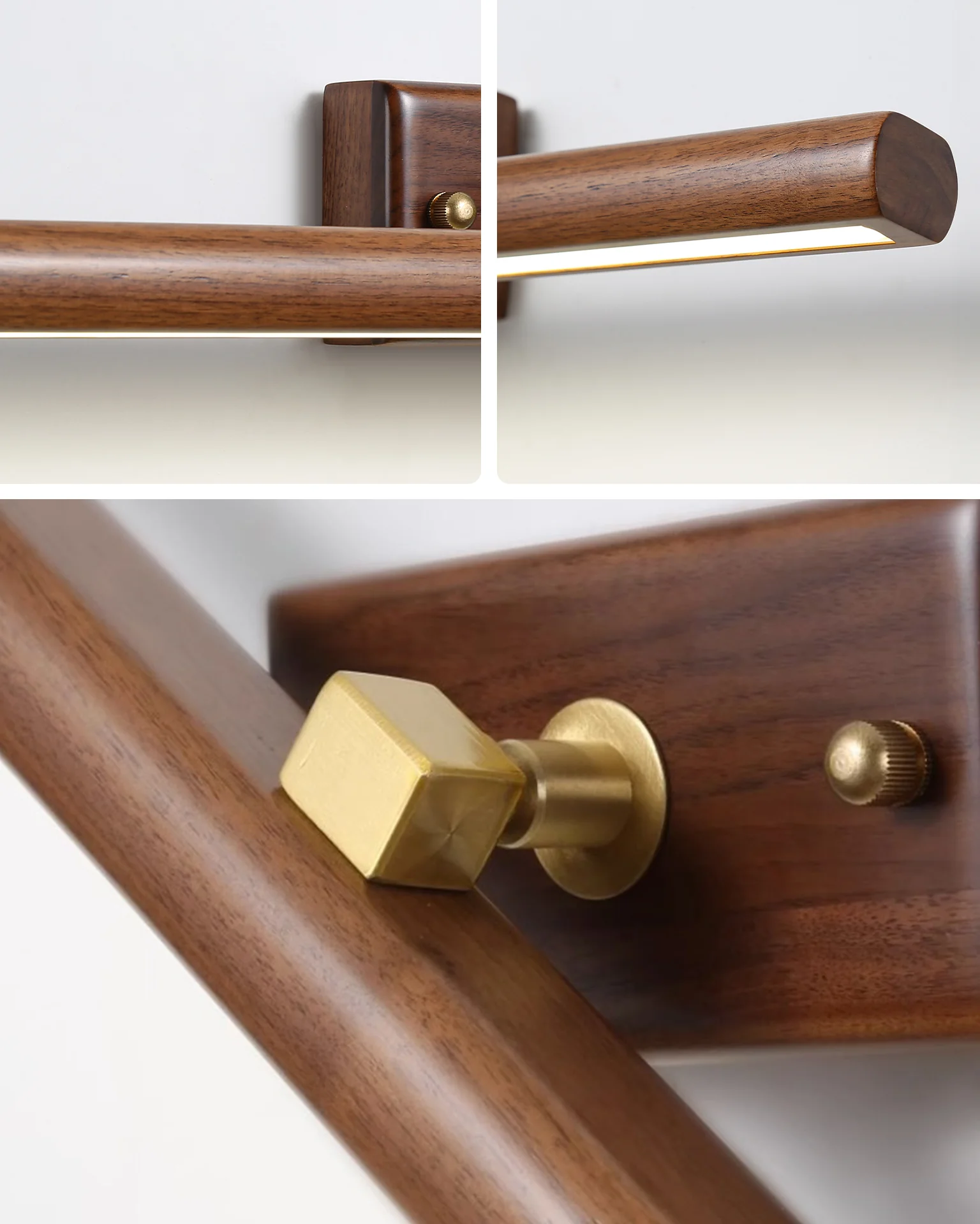 WOMO Adjustable Walnut Linear Wall Sconce-WM6127 - Image 13