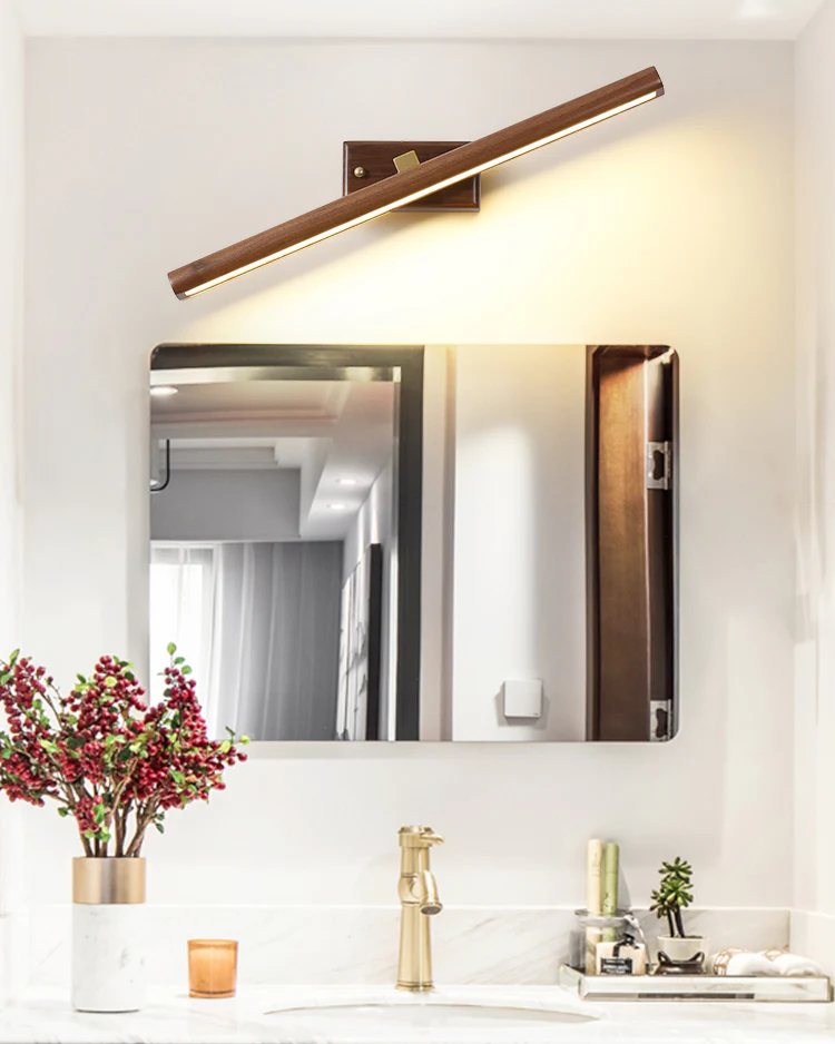 WOMO Adjustable Walnut Linear Wall Sconce-WM6127 - Image 5