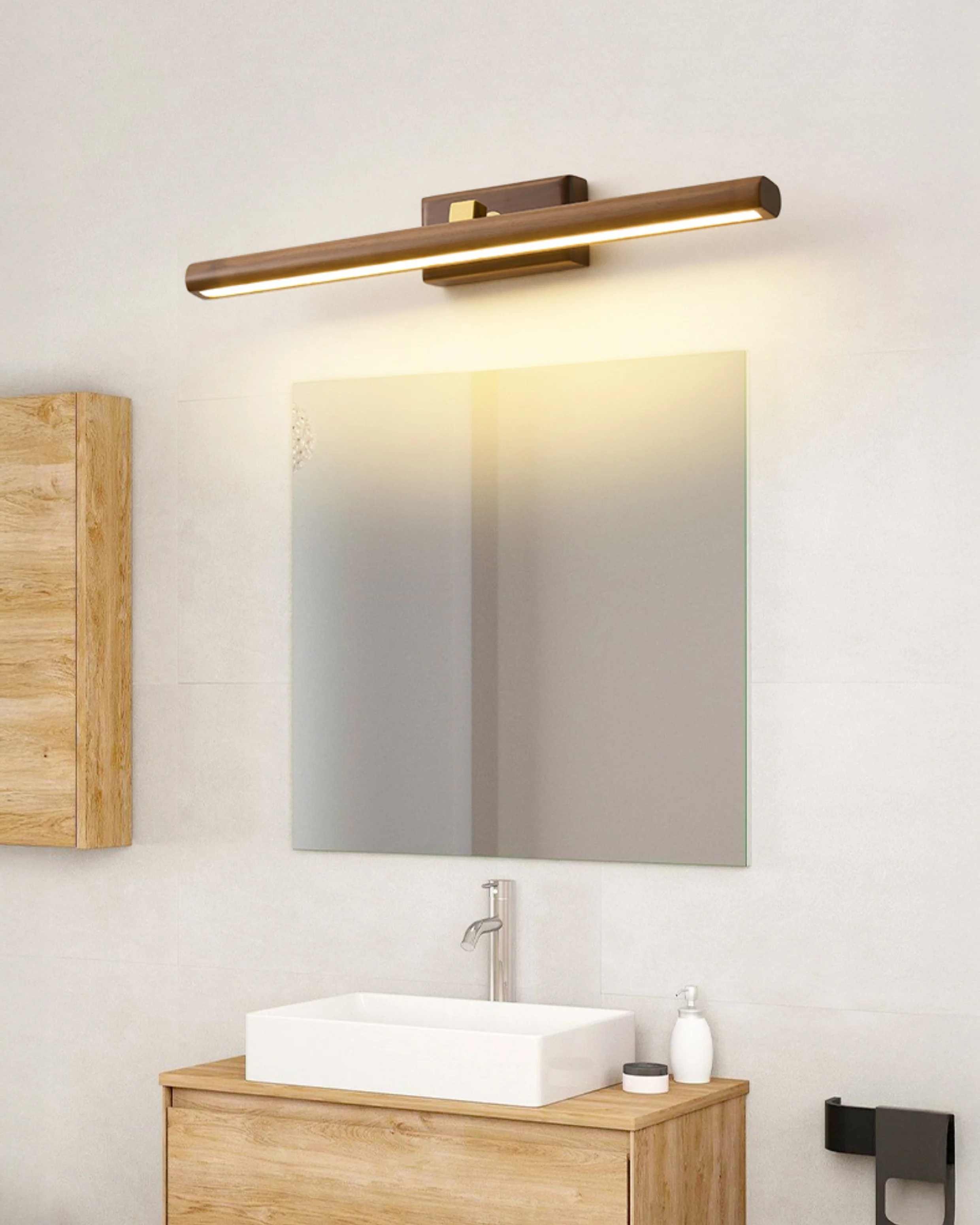WOMO Adjustable Walnut Linear Wall Sconce-WM6127 - Image 8