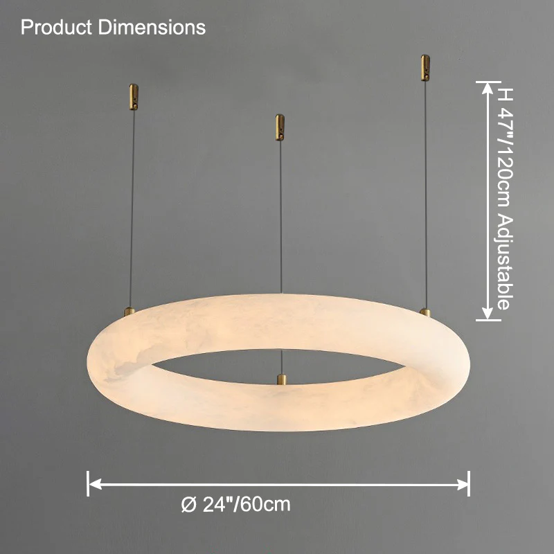 WOMO Alabaster Circle LED Chandelier-WM2873 - Image 13