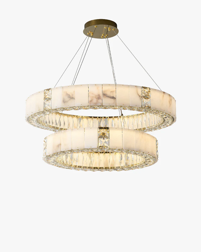 WOMO Alabaster Circular Led Chandelier-WM3056