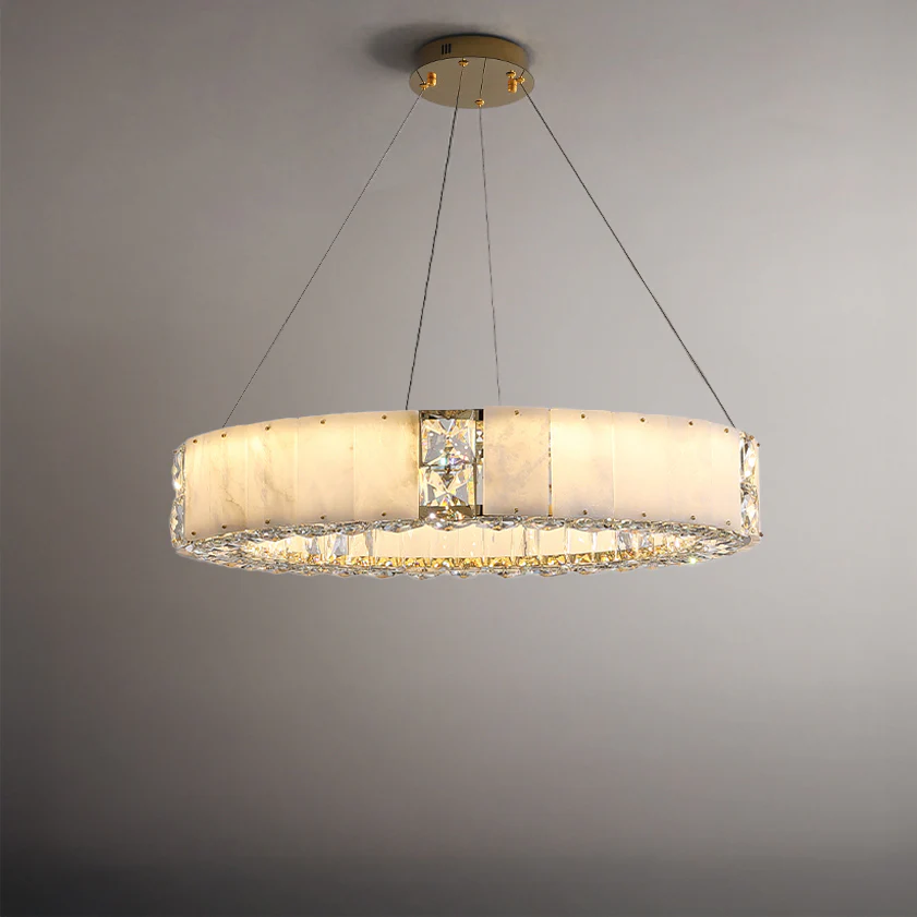 WOMO Alabaster Circular Led Chandelier-WM3056 - Image 10