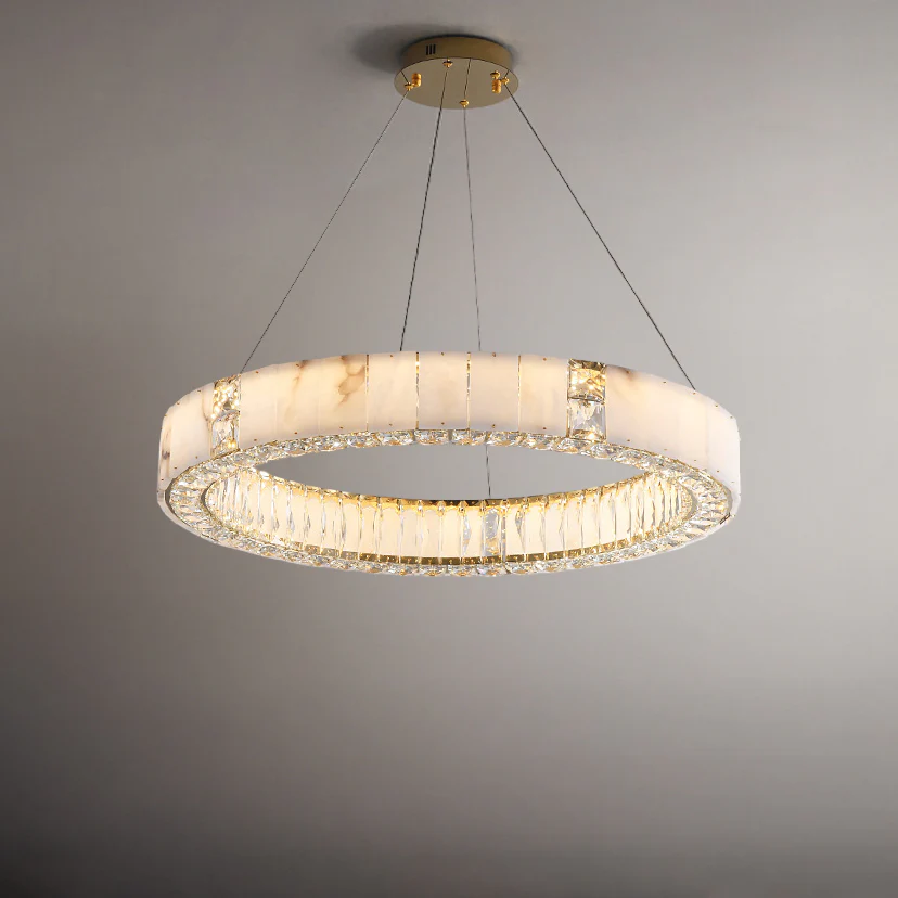 WOMO Alabaster Circular Led Chandelier-WM3056 - Image 11